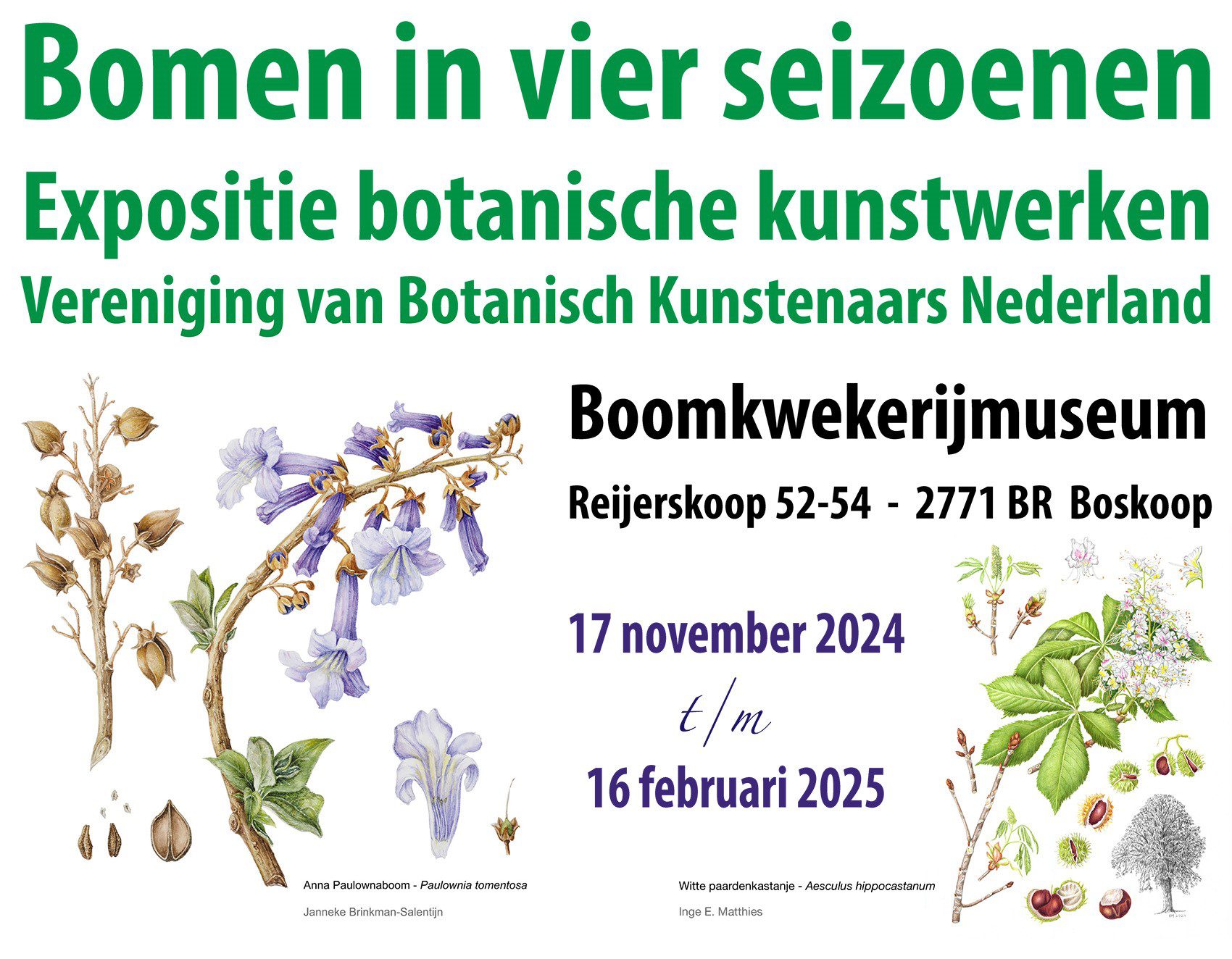 Expositie ‘Bomen in vier seizoenen’